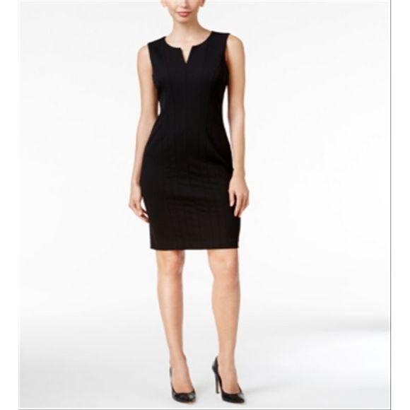 Calvin Klein Dresses Calvin Klein Womens Split Neck Sheath